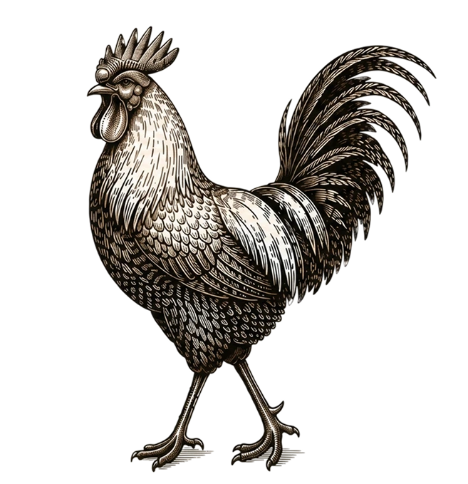 Coq fermier de la Ferme de Saint-Hippolyte